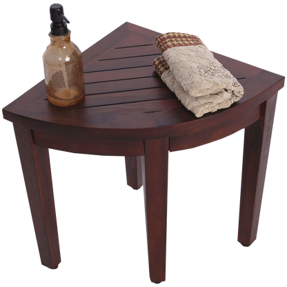 Oasis Bathroom Teak Corner Shower Seat Stool Chair Bench Sitting