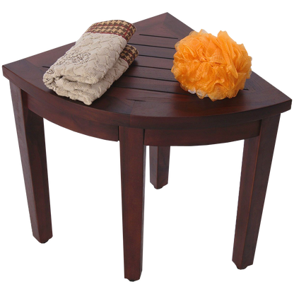 Oasis Bathroom Teak Corner Shower Seat Stool Chair Bench Sitting